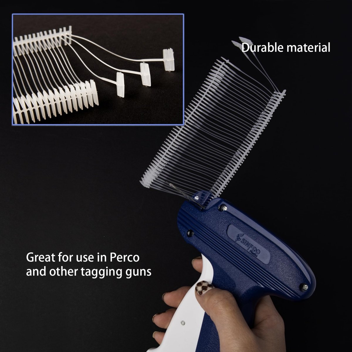 Perco 50mm [2 Inches] Regular Plastic Tag Barbs T Mould Attachments - Compatible with compatible_with_product_page | Color: Clear | Quantity: 20,000 Pieces | Adhesive: global.AdhesiveType | SKU: pl-barbs-20k | - shop_