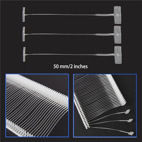 Perco 50mm [2 Inches] Regular Plastic Tag Barbs T Mould Attachments - Store Supplies