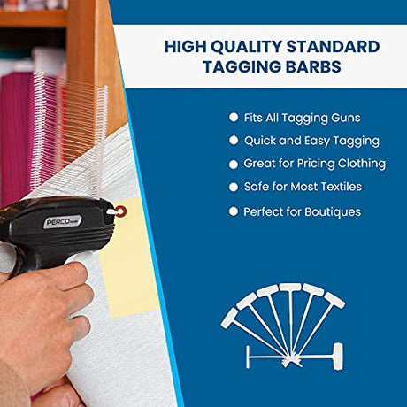 Perco 50mm Regular Plastic Tag Barbs, Suitable for Standard Tagging Gun, 5000 Pcs - Store Supplies