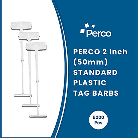 Perco 50mm Regular Plastic Tag Barbs, Suitable for Standard Tagging Gun, 5000 Pcs - Store Supplies