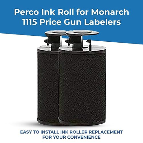 Perco Ink Roll for Monarch 1115 Price Gun – Easy - Load, Reliable Replacement Ink (Pack of 4) - Store Supplies