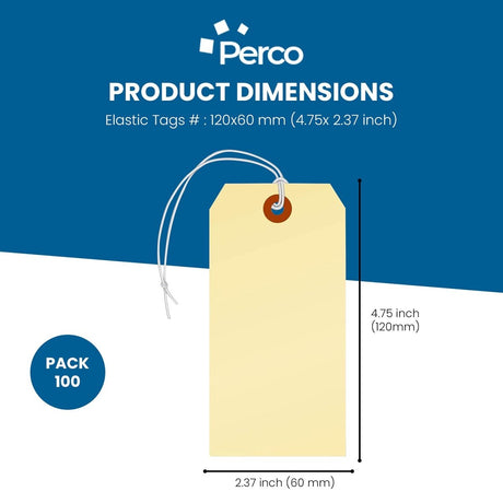 Perco Manila Shipping Tags - Elastic - Store Supplies