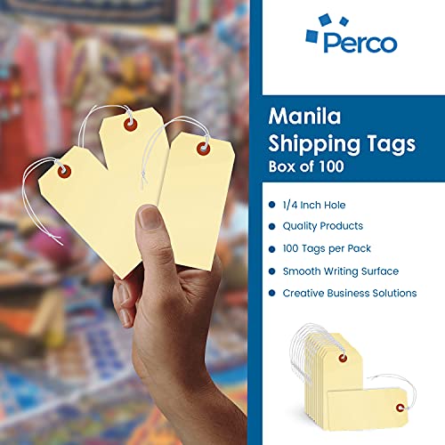 Perco Manila Shipping Tags - Elastic - Store Supplies