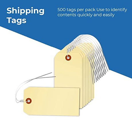 Perco Manila Shipping Tags - Elastic - Store Supplies