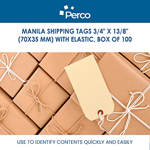 Perco Manila Shipping Tags - Elastic - Store Supplies