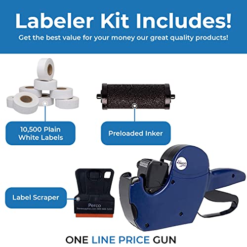 Perco 2 Line Labeler Gun & Labels - Store Supplies