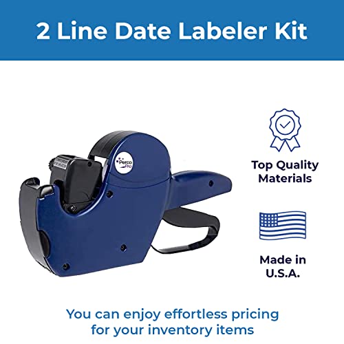 Perco 2 Line Labeler Gun & Labels - Store Supplies