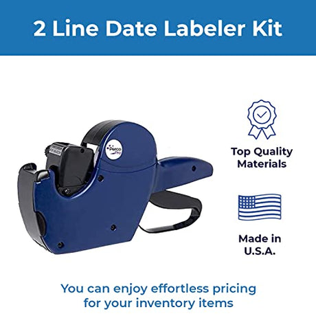 Perco 2 Line Labeler Gun & Labels - Store Supplies