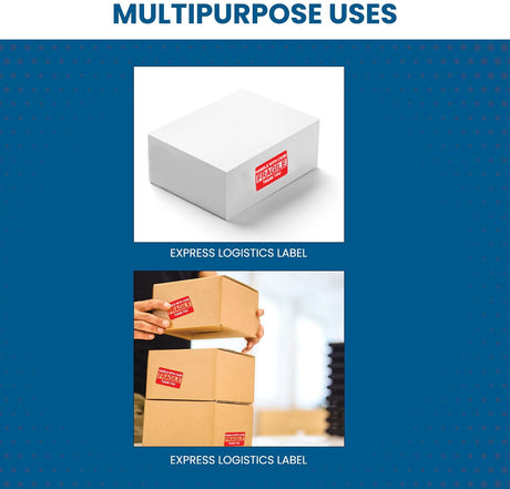 Perco"3 x 2" Inch Fragile Labels Handle with Care Warning Packing Shipping Label - Permanent Adhesive - Store Supplies