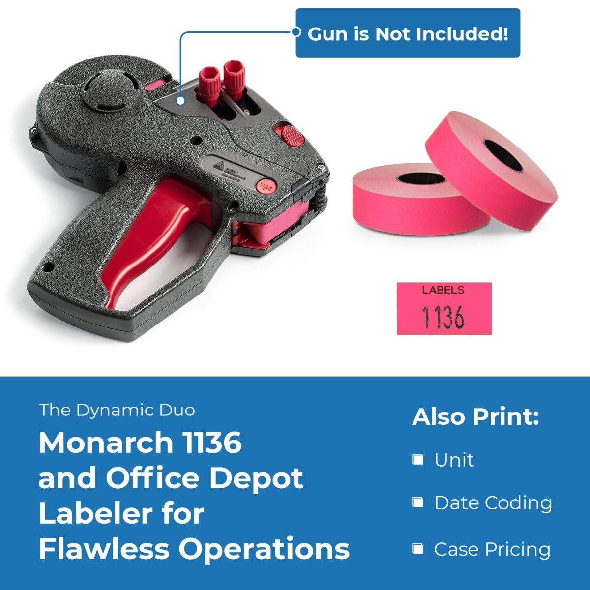 Pricing Labels for Monarch 1136 Pricing Gun - Store Supplies