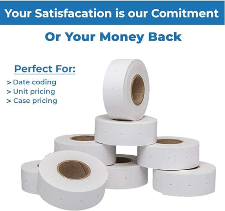 Pricing Labels for Perco 1 Line Price and Date Gun – 2 Sleeves - Store Supplies