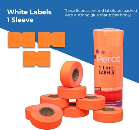Pricing Labels for Perco 1 Line Price and Date Gun – 2 Sleeves - Store Supplies