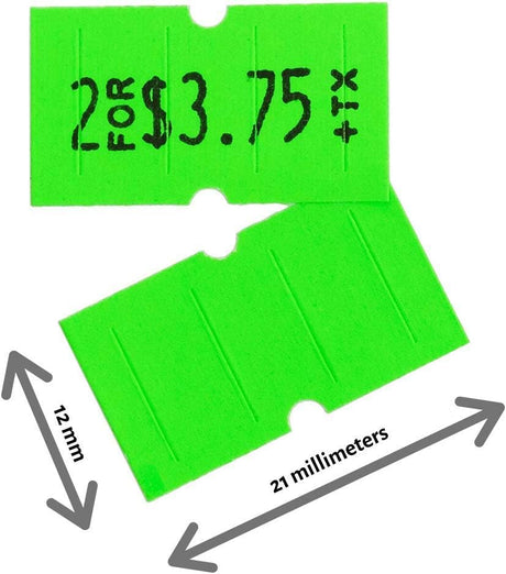 Pricing Labels for Perco 1 Line Price and Date Gun – 2 Sleeves - Store Supplies