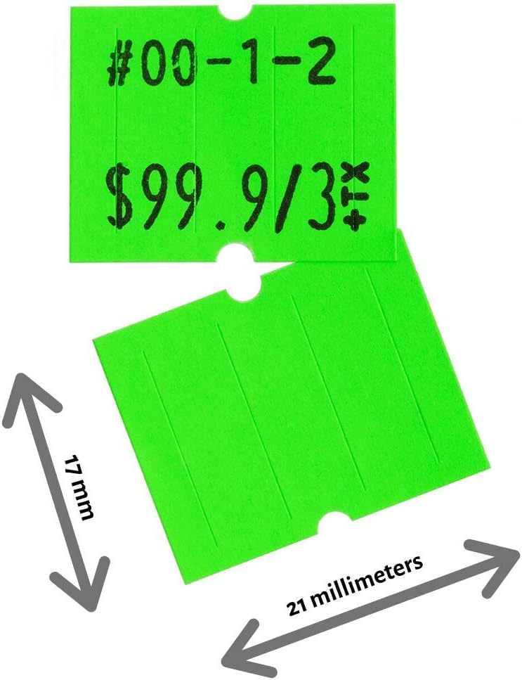 Pricing Labels for Perco 2 Line Price and Date Gun – 2 Sleeves - Store Supplies