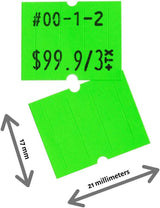 Pricing Labels for Perco 2 Line Price and Date Gun – 2 Sleeves - Store Supplies