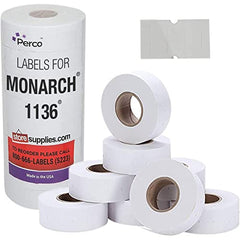 Removable Adhesives White Labels for Monarch 1136