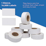 Removable Adhesives White Labels for Monarch 1136 - Store Supplies