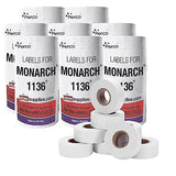 Removable Adhesives White Labels for Monarch 1136 - Store Supplies