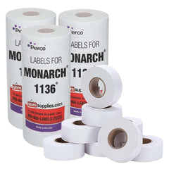 Removable Adhesives White Labels for Monarch 1136