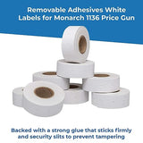 Removable Adhesives White Labels for Monarch 1136 - Store Supplies
